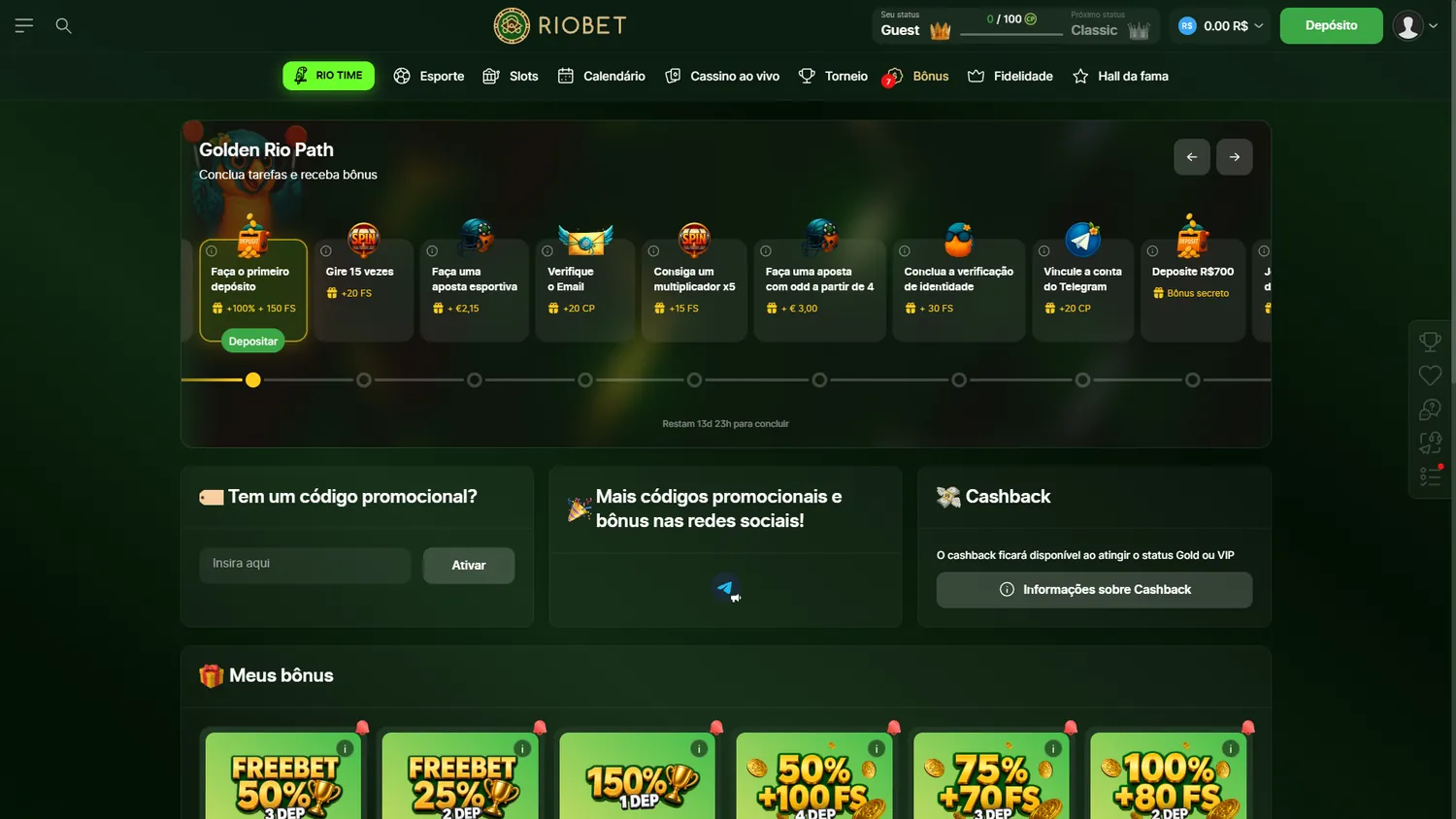 Programa de fidelidade Riobet em português
